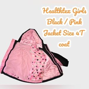 Healthtex 3 in 1 Girls Black / Pink Size 4T Coat